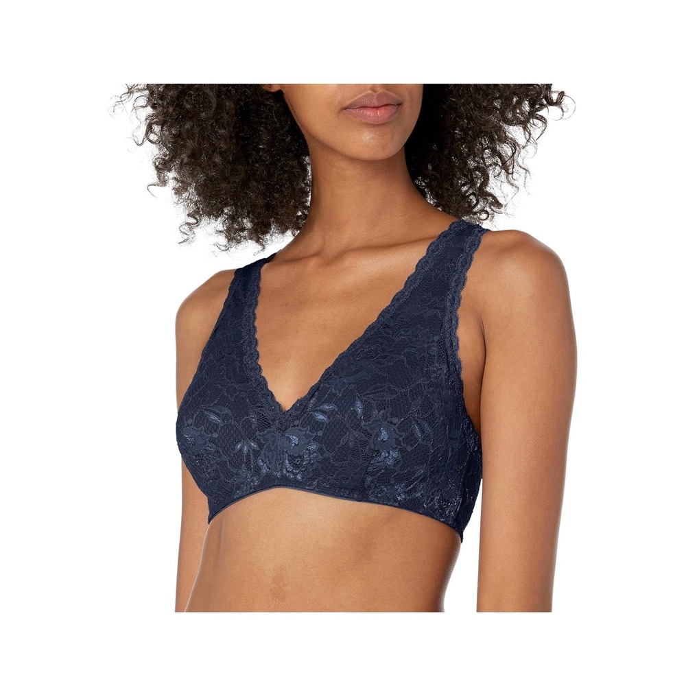 Cosabella Never Say Never Padded Racerback Bralette Navy Blue Lace NEVER1356 S